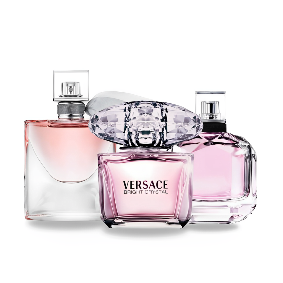 lancôme la vie est belle | versace bright crystal absolu | mon paris ysl 100ml