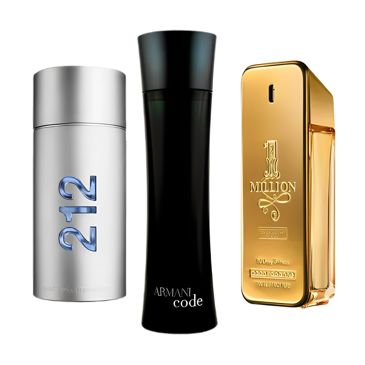 carolina herrera 212 men | giorgio armani code | paco rabanne 1 million 100ml