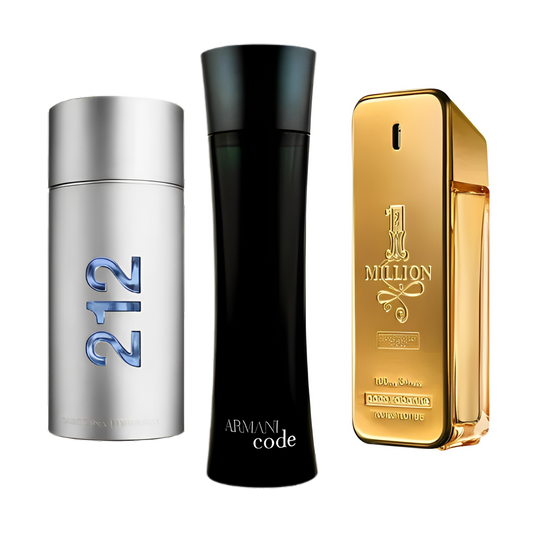 carolina herrera 212 men | giorgio armani code | paco rabanne 1 million 100ml